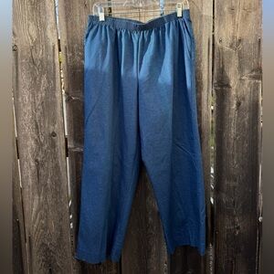 Vintage Blue Denim Straight Leg Pants Petite